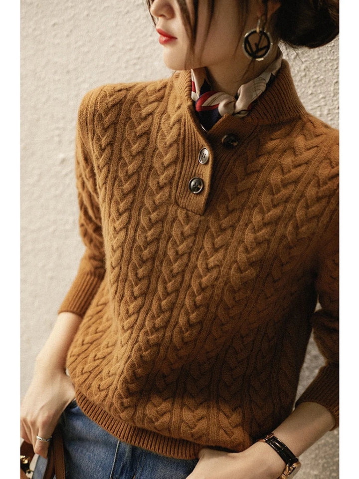 Arden Button-Up Sweater - Elena Harper