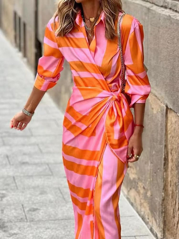 Aurora Vibrant Radiance Flowy Dress - Elena Harper