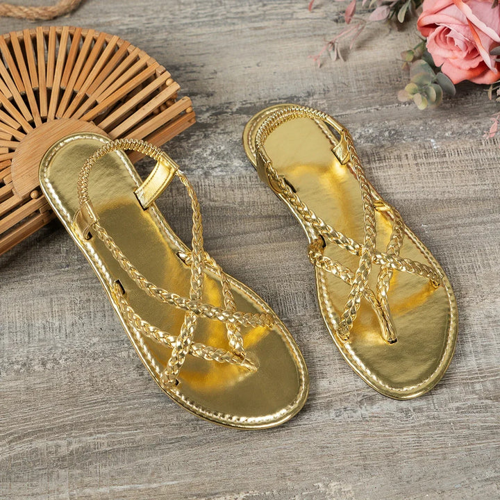 Isolina Chic Woven Sandals, view 8 - Elena Harper