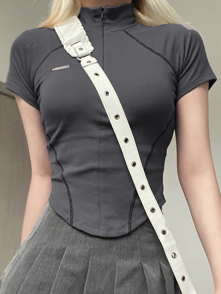 FitFlare Fashion Sports Blouse with Zipper