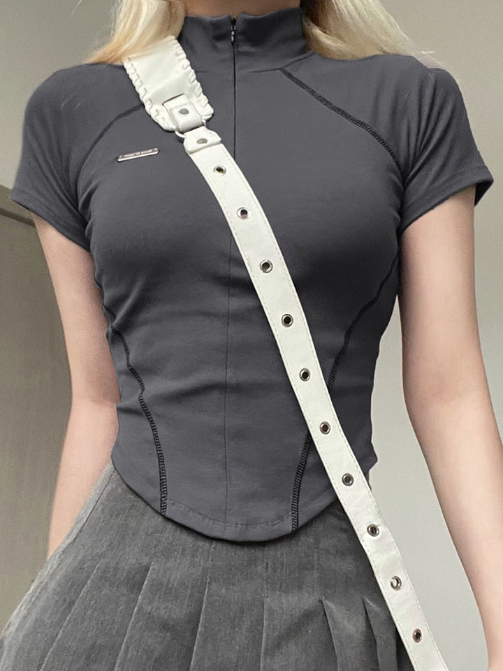 FitFlare Fashion Sports Blouse with Zipper