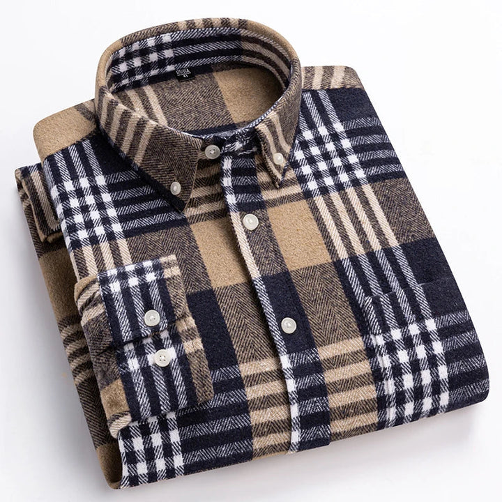 Modern Checked Shirt for Men - Elena Harper