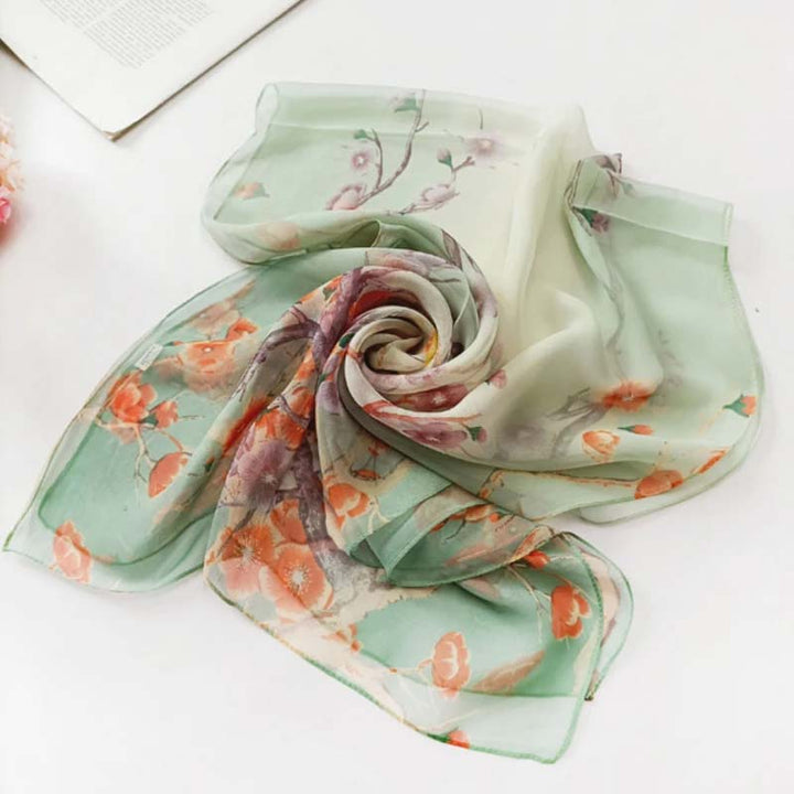 Vintage Floral Print Scarf