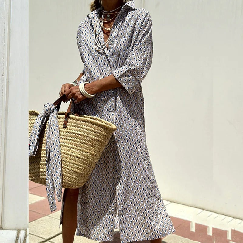 Navyah Urban Shirt Dress - Elena Harper