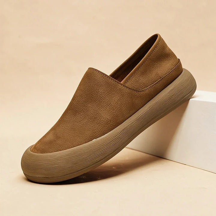 Alexius Soft Leather Pointed Loafers, view 7 - Elena Harper