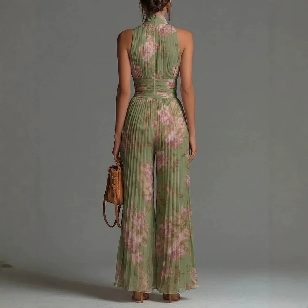 Corinna Flowy Chiffon Jumpsuit, view 2 - Elena Harper