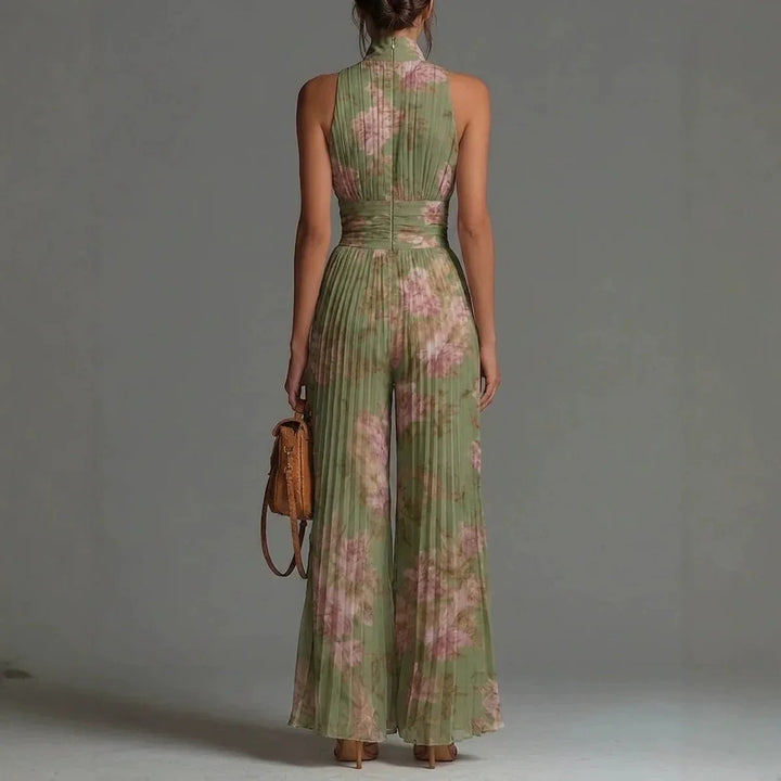 Corinna Flowy Chiffon Jumpsuit, view 2 - Elena Harper