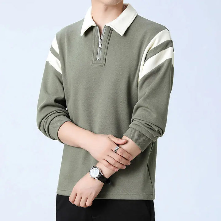 Color-blocked half-zip sweater - Eloy