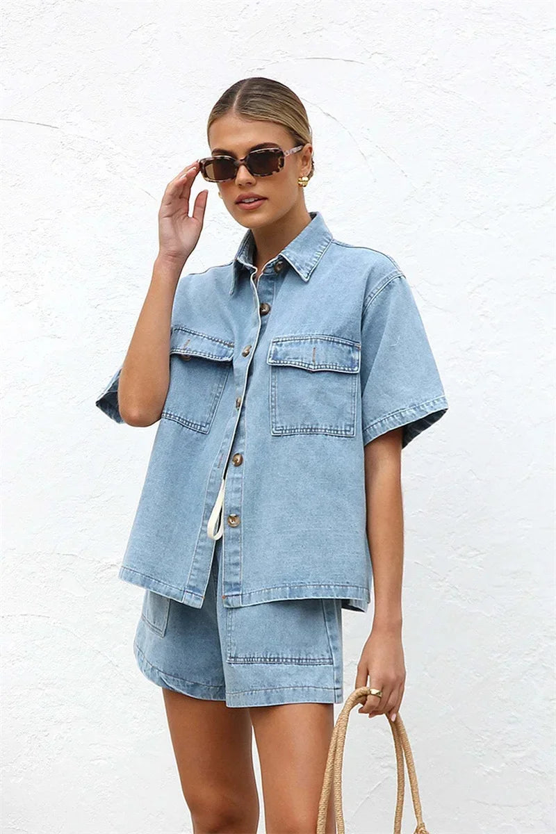 Gia Comfy Denim Set - Elena Harper