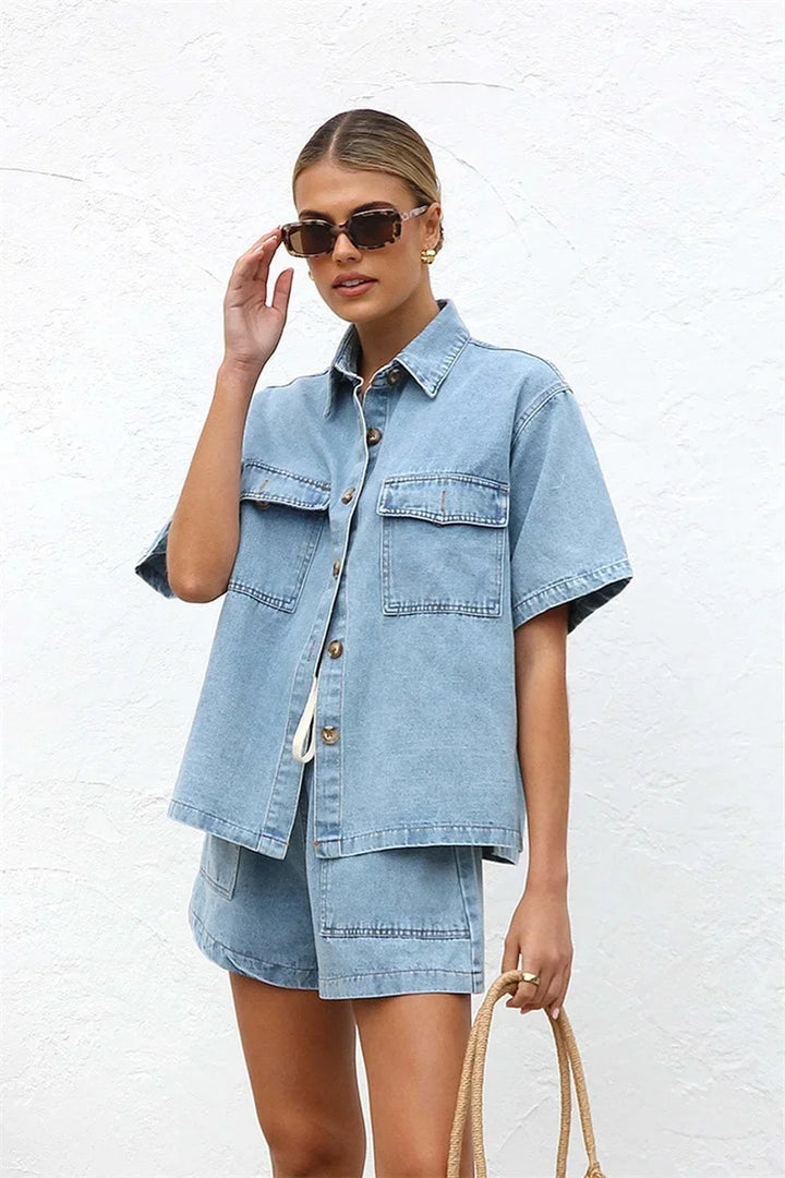 Gia Comfy Denim Set - Elena Harper