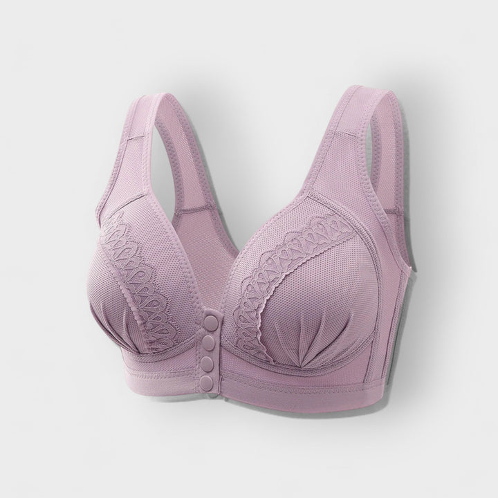 Cotton Comfort Bra with Front Closure – Natural Support
