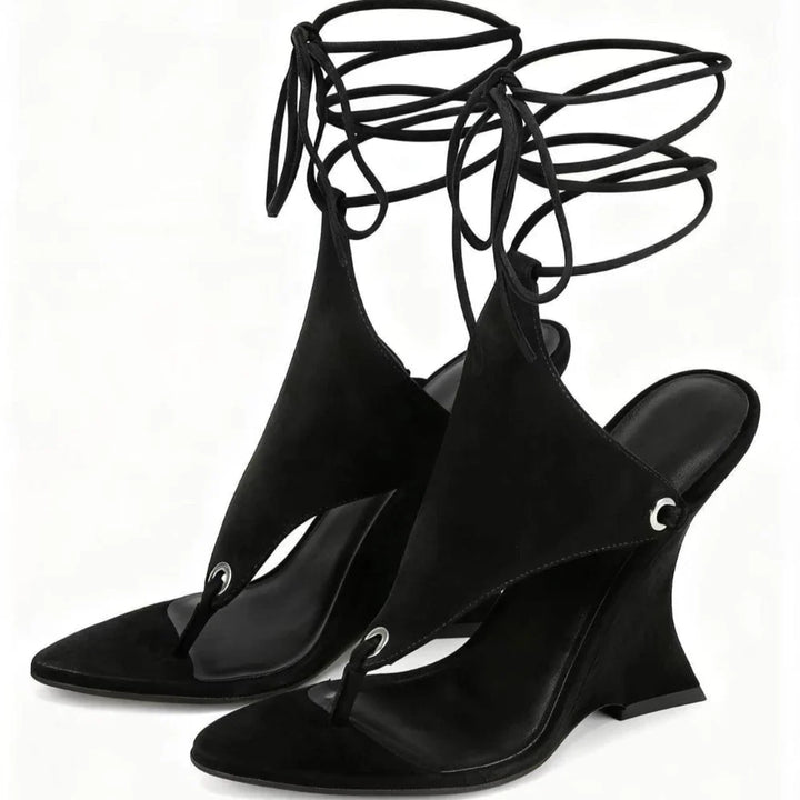 Salvina Soft Suede Sandals, view 8 - Elena Harper