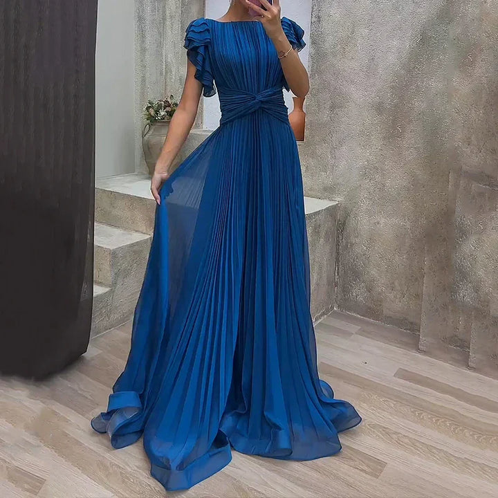 Rory Pleated Evening Dress - Elena Harper