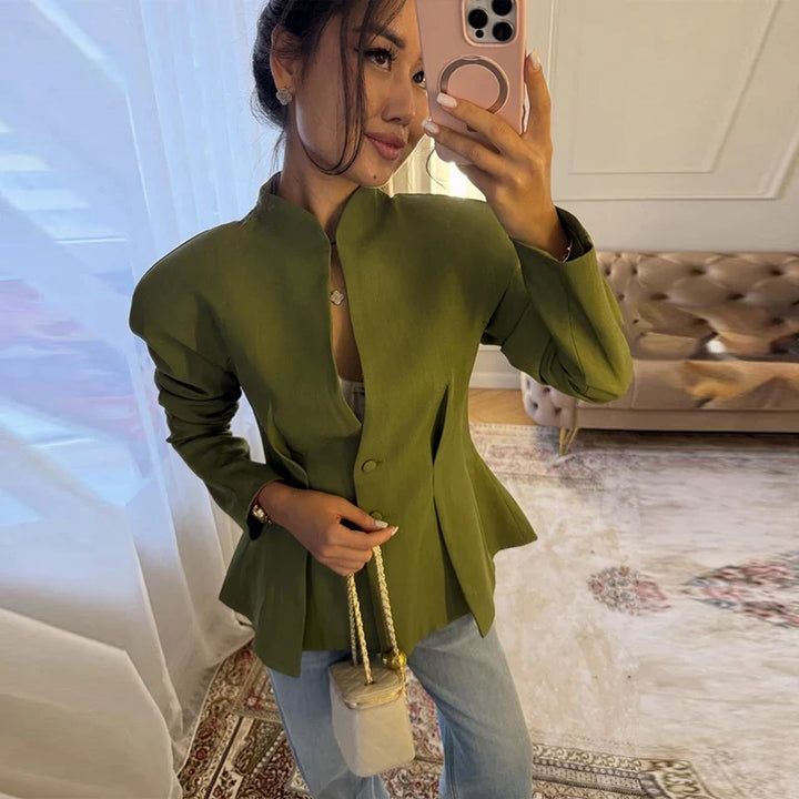 Angelisa Elegant Structured Blouse, view 9 - Elena Harper