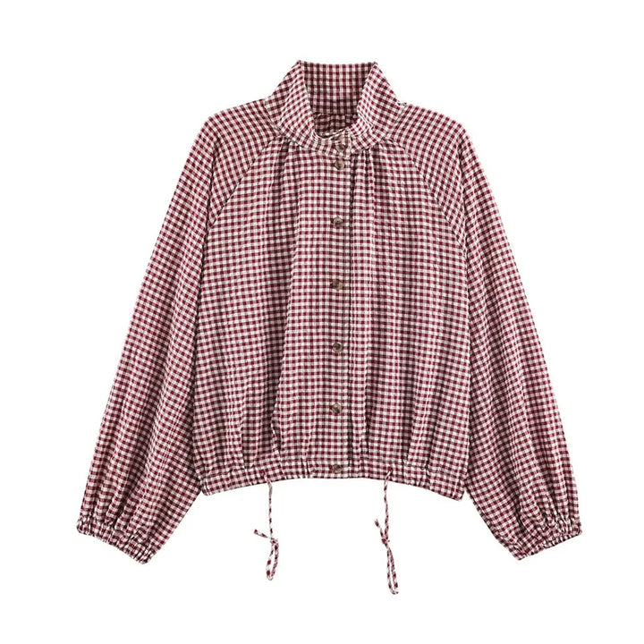 Juna Soft Gingham Jacket, view 2 - Elena Harper
