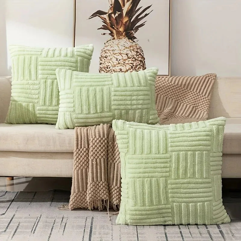Faux Fur Plush Pillow Covers, view 5 - Elena Harper