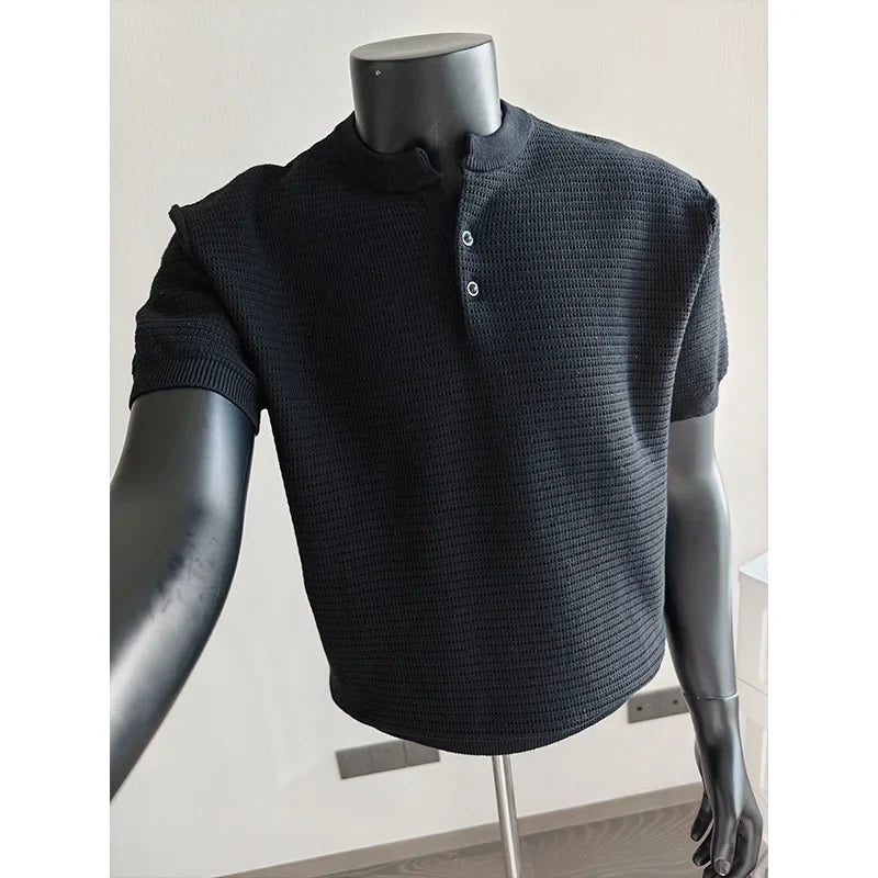 Marcian Soft Textured Polo, view 3 - Elena Harper