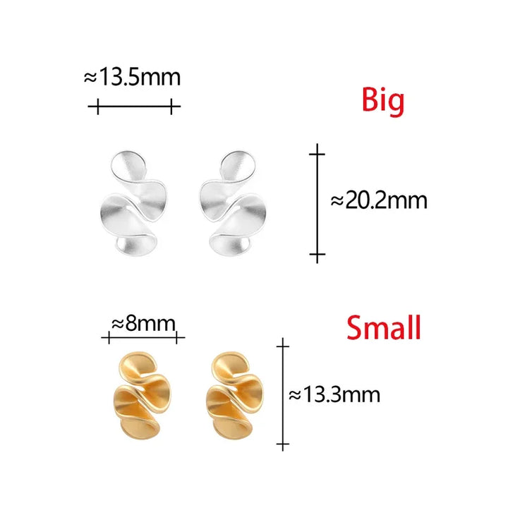 Sterling Silver 18K Gold Flower Stud Earrings