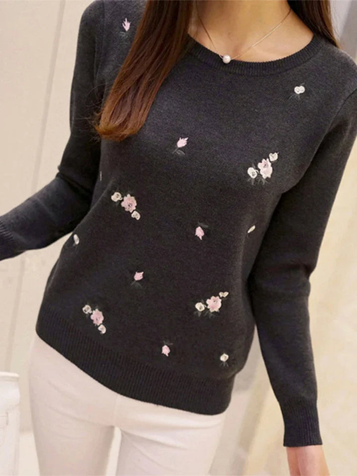 Jacaranda Cozy Knit Sweater, view 6 - Elena Harper