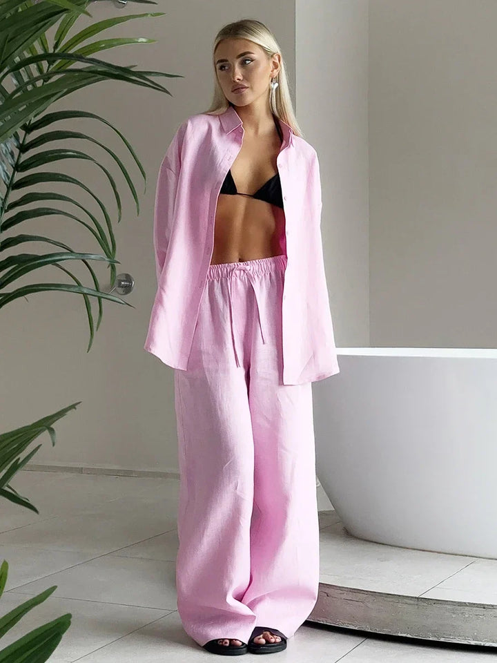Amidala Linen Breezy Set, view 6 - Elena Harper
