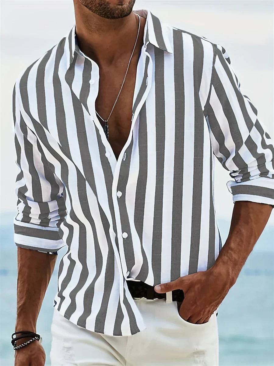 Peter | Men's Autumn Striped Relaxed Shirt
