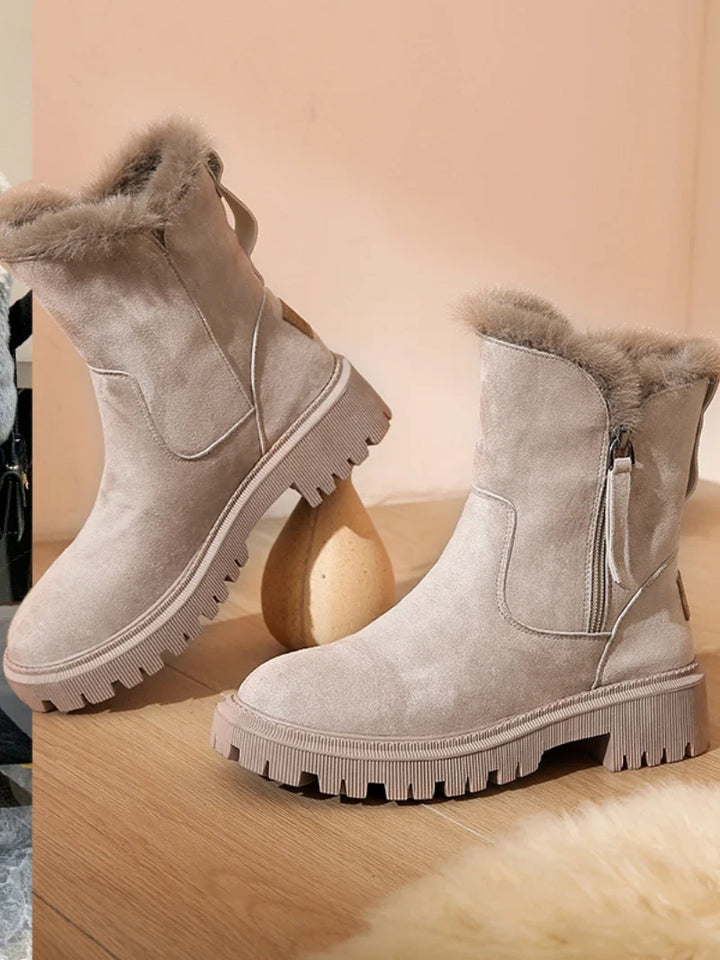 Women's Plush Platform Snow Boots Piquelle, view 4 - Elena Harper