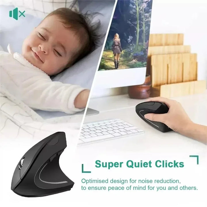 Silentix Vertical Ergonomic Mouse 2.4GHz 3 DPI Settings Ergonomic Mouse Optical Wireless Mouse for Laptop & Desktop Computer, view 6 - Elena Harper