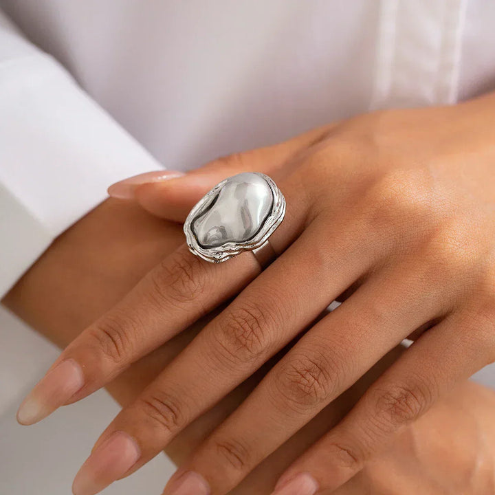 Chunky Baroque Pearl Cocktail Rings - Elena Harper