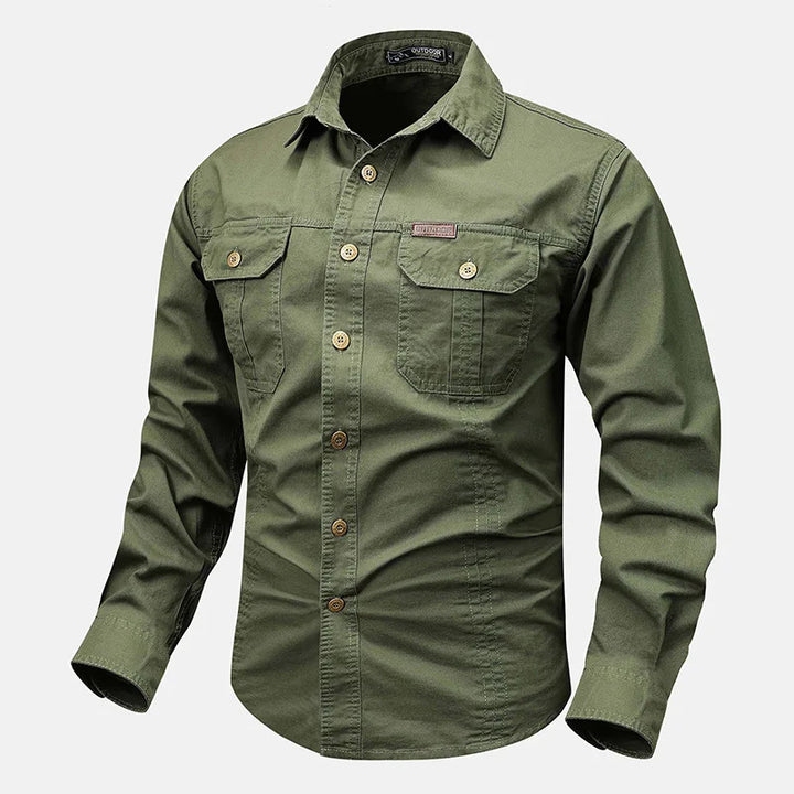 HARRINGTON OXFORD | BUTTON-FRONT CHEST-POCKET SHIRT FOR MEN