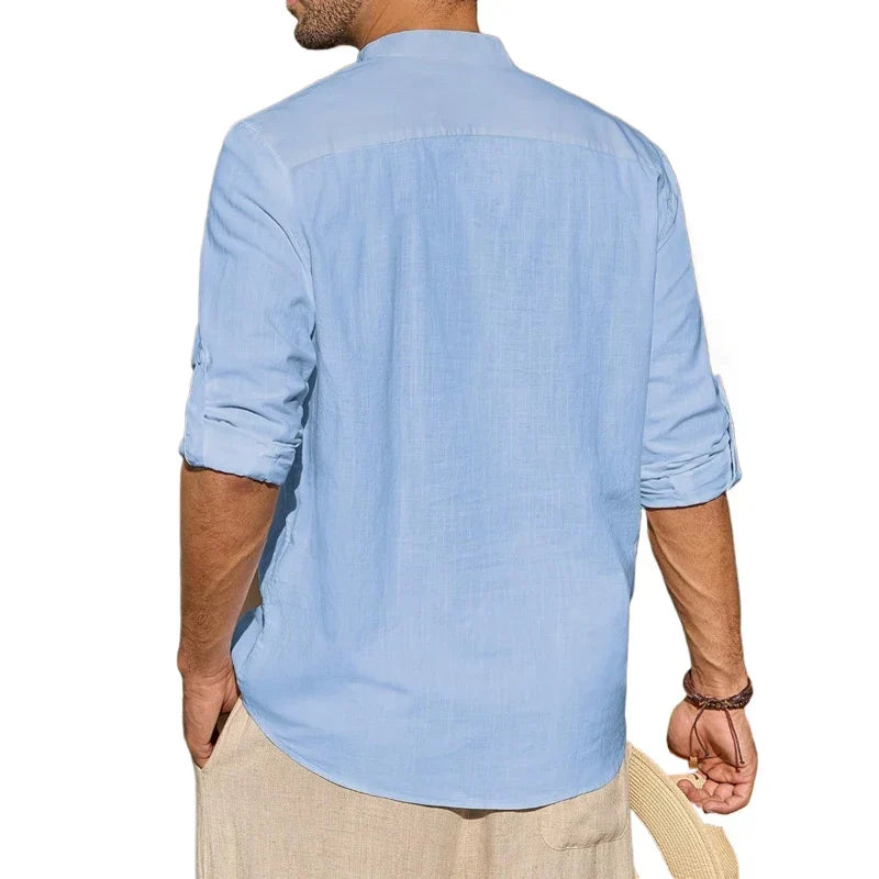 ELENA HARPER™  |  COTTON HENLEY SHIRT FOR MEN