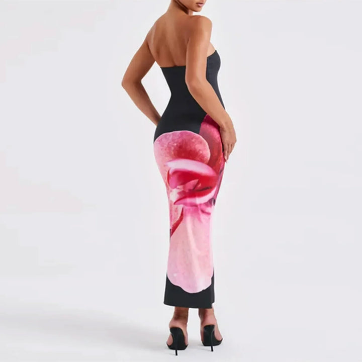 Thistle Vintage Flower Print Off-Shoulder Bodycon Dress - Elena Harper