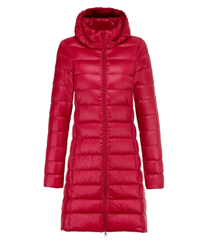 Ultra-Lightweight Winter Jacket with Removable Collar and Down Insulation, view 8 - Elena Harper