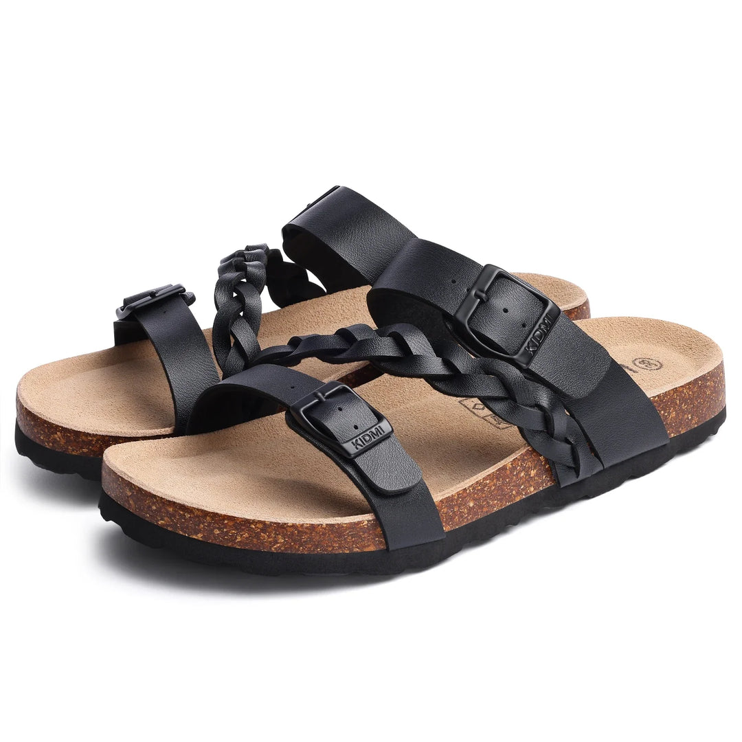 Lavinella Comfortable Cork Sandals, view 4 - Elena Harper