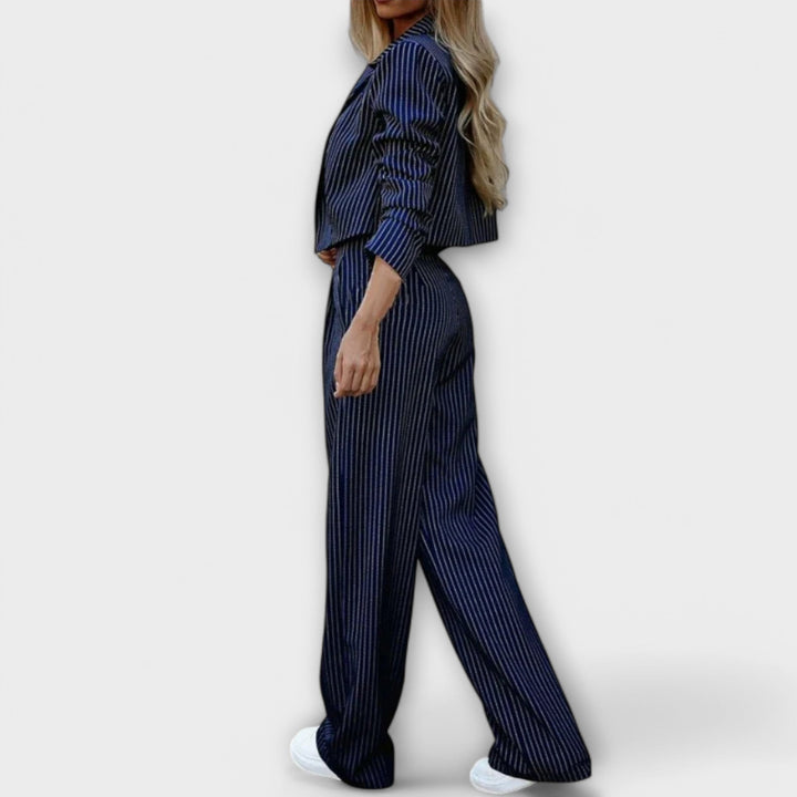 Striped Women's Suit, view 3 - Elena Harper