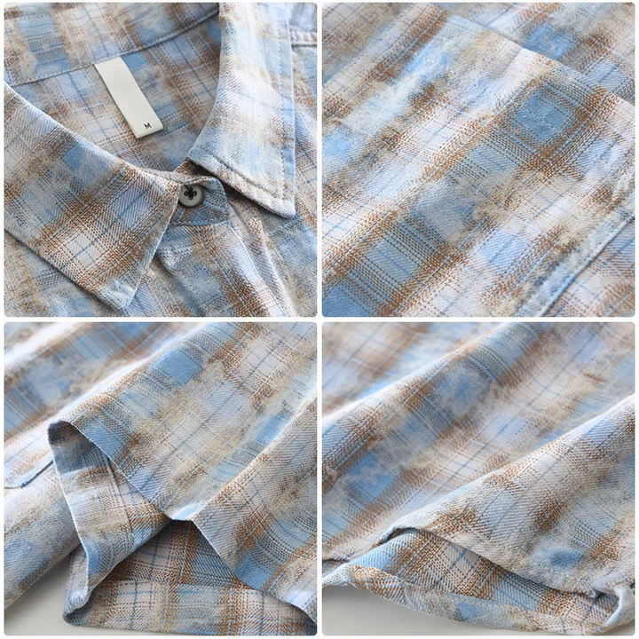 Retro Check Shirt for Men - Elena Harper
