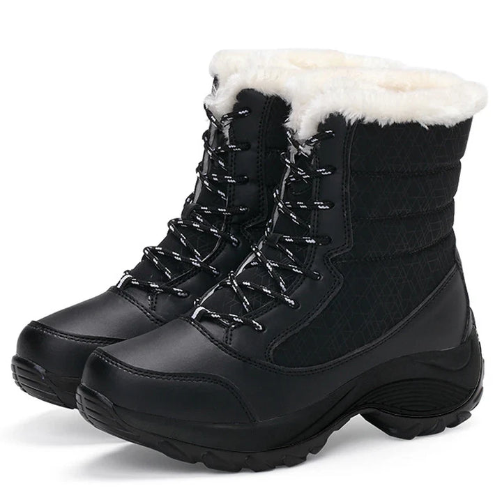 Women's Fur-Lined Platform Snow Boots Perrienne - Elena Harper