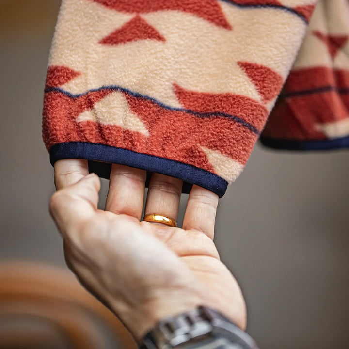 Salvio Cozy Patchwork Jacket, view 5 - Elena Harper