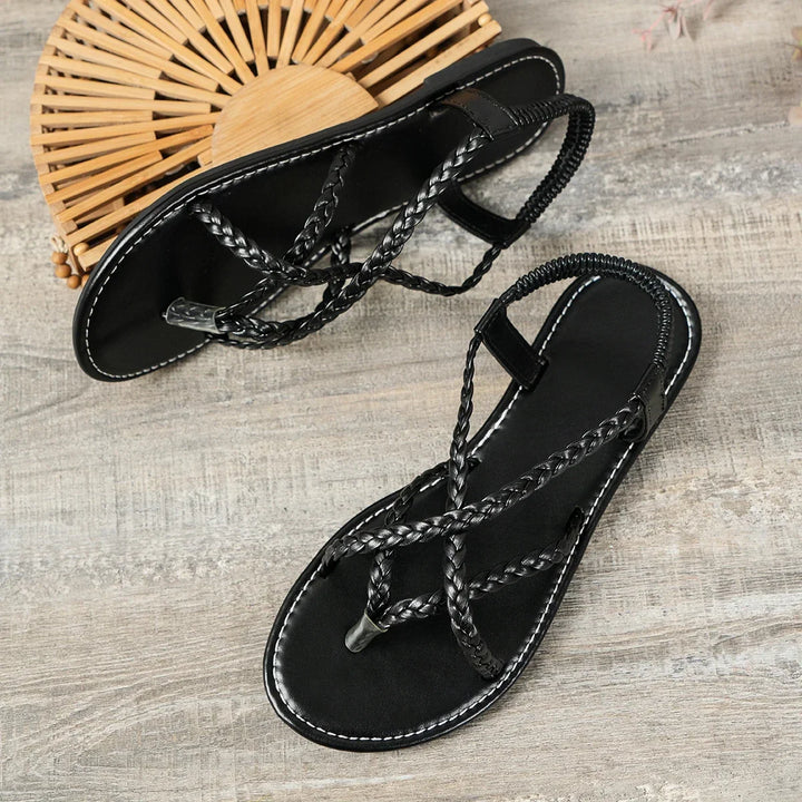 Isolina Chic Woven Sandals, view 9 - Elena Harper