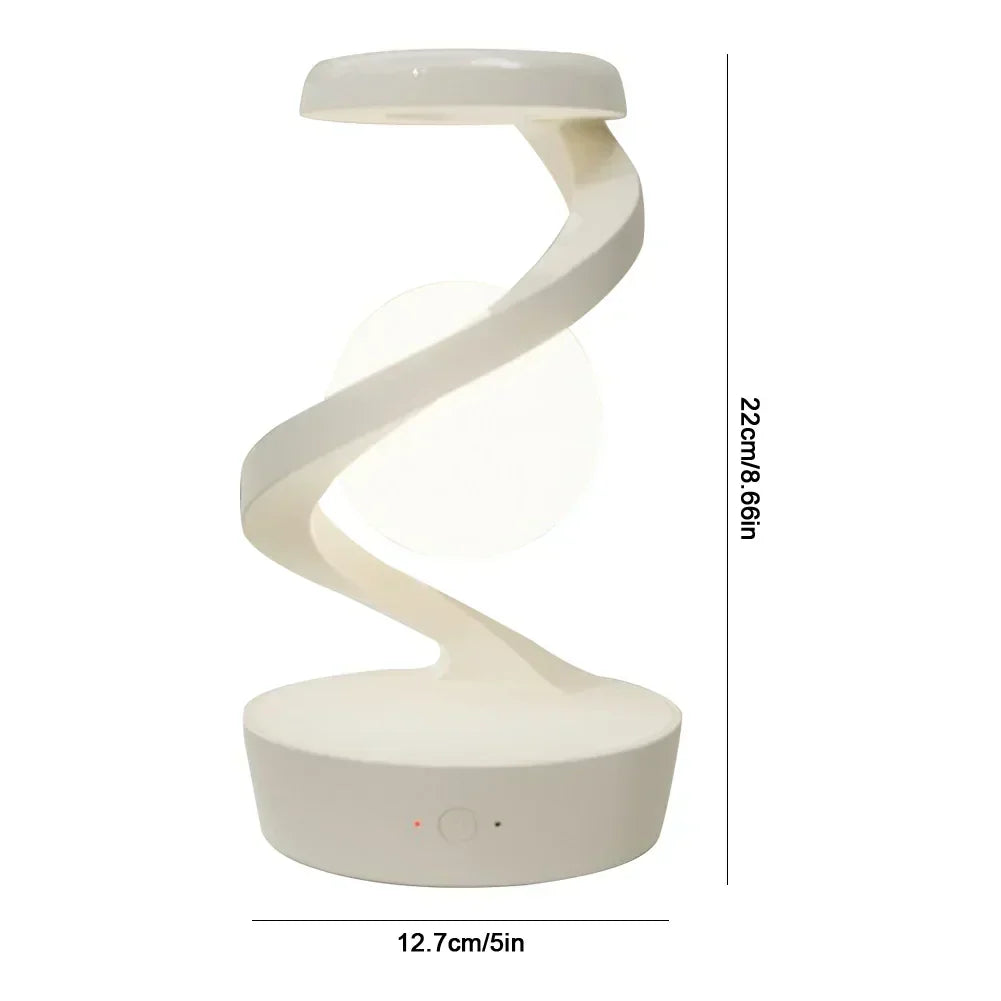 3D Floating LED Lamp with Wireless Charger – Creative Moonlight Table Lamp