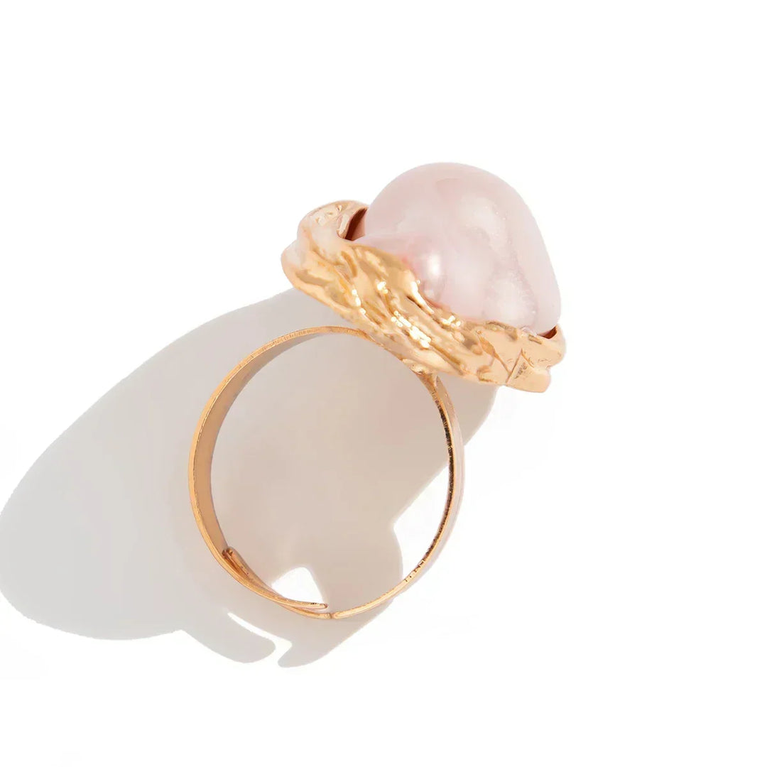 Chunky Baroque Pearl Cocktail Rings - Elena Harper