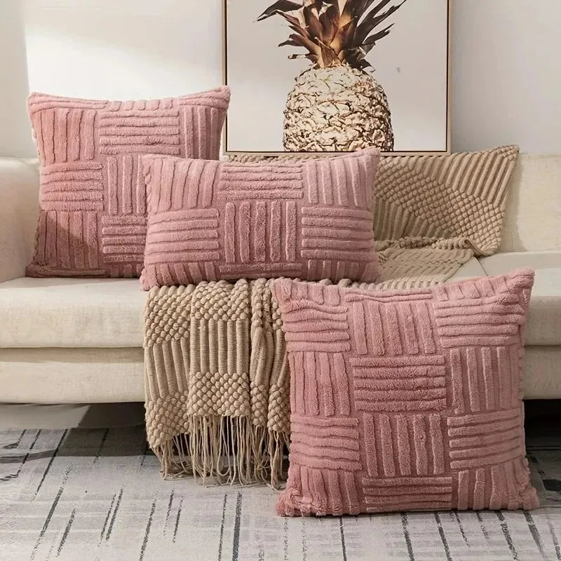 Faux Fur Plush Pillow Covers, view 8 - Elena Harper