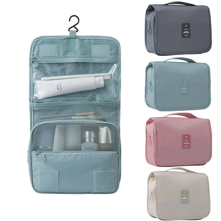 Hanging Travel Toiletry Bag 6 Compartments & Wet Pocket Compact & Versatile Waterproof Polyester - Elena Harper