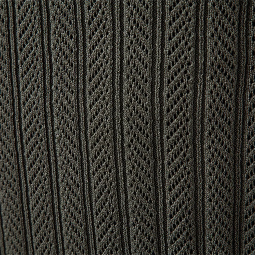 LAURENT MONACO | TEXTURED ZIPPER POLO FOR MEN