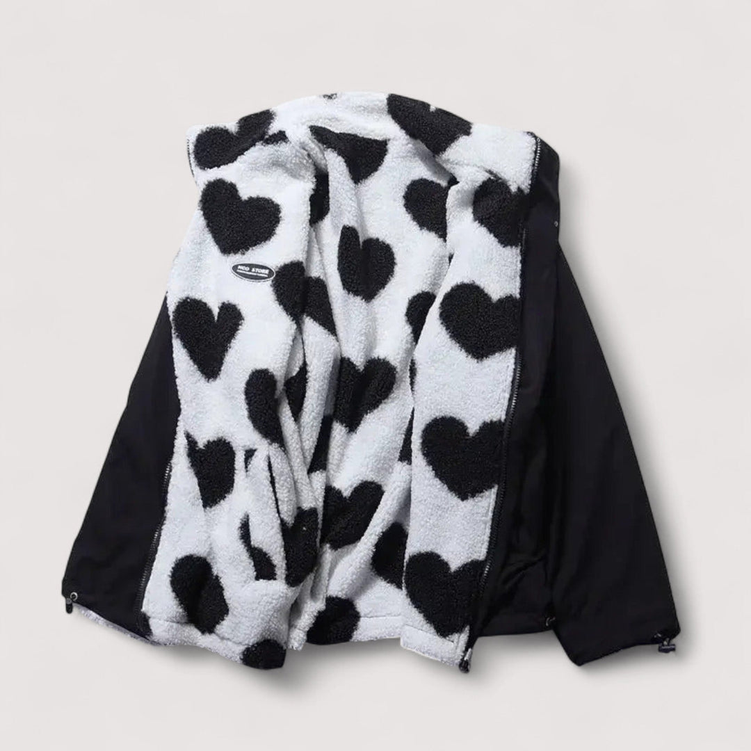 REVERSIBLE JACKET IN THE SHAPE OF A HEART FOR WOMEN
