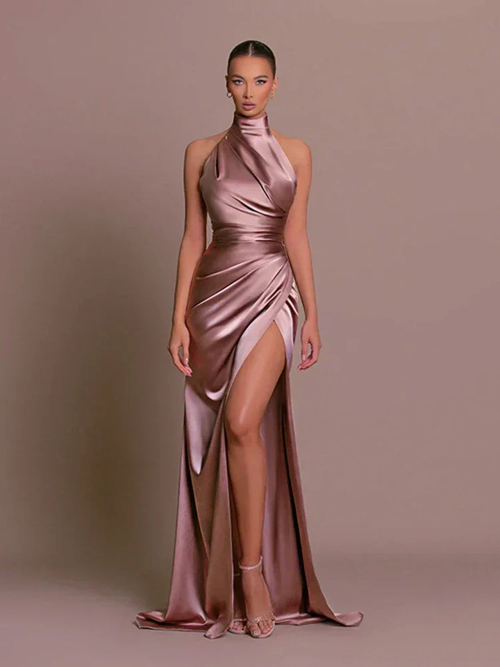 Cleo Sleek Slit Maxi Dress - Elena Harper