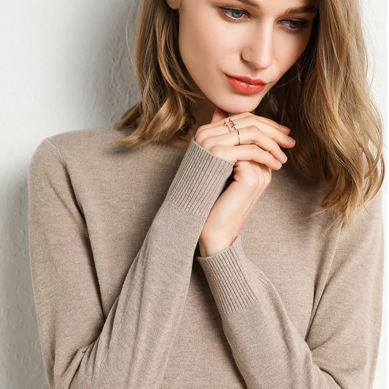 Giuditta Soft Minimalist Sweater, view 2 - Elena Harper