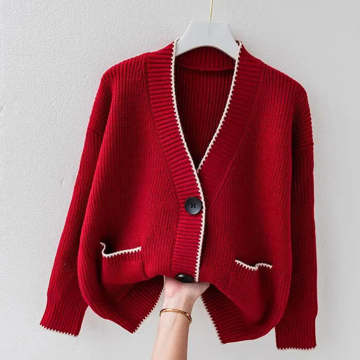 Nériza Elegant Oversized Cardigan, view 6 - Elena Harper