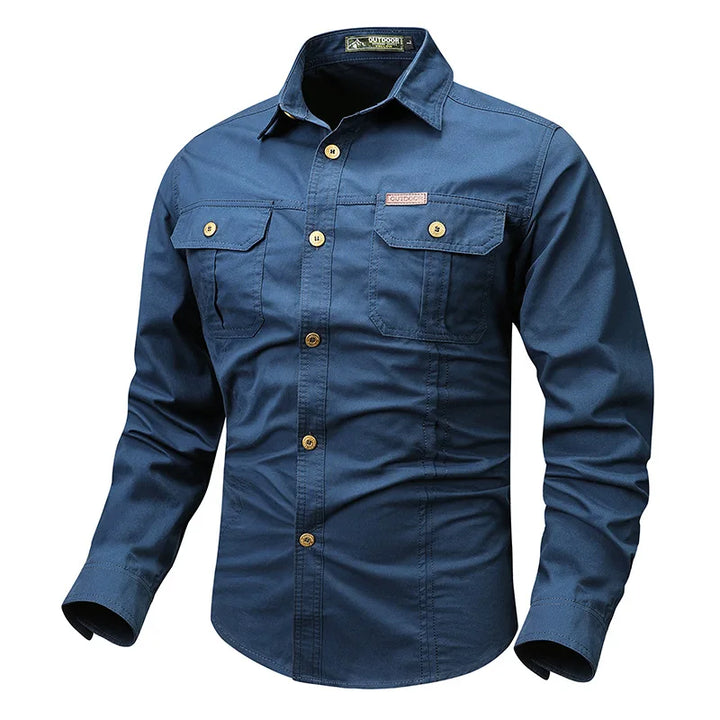 HARRINGTON OXFORD | BUTTON-FRONT CHEST-POCKET SHIRT FOR MEN