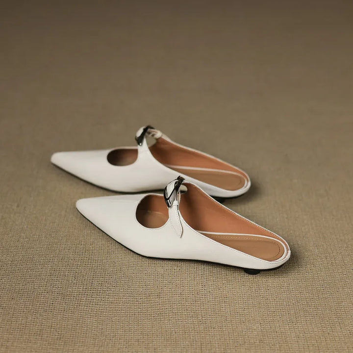 Clara – Natural Vegan Leather Mules