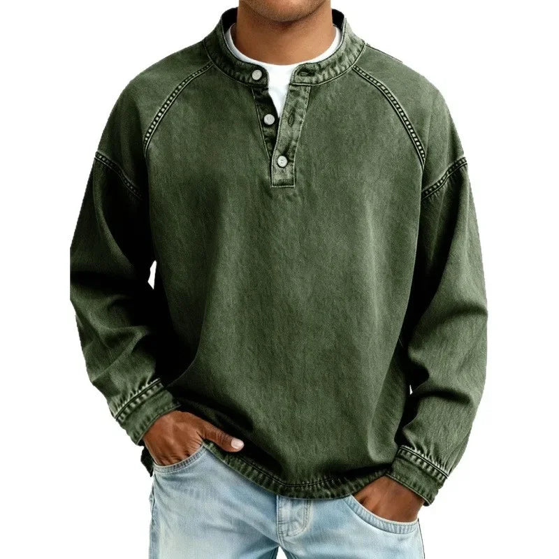 Vintage Button-up Shirt for Men - Elena Harper
